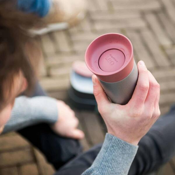 Double walled thermal mug pink 330ml