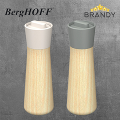 BergHOFF Balance Glass 2pc Pepper & Salt Grinder Set Adjustable Ceramic