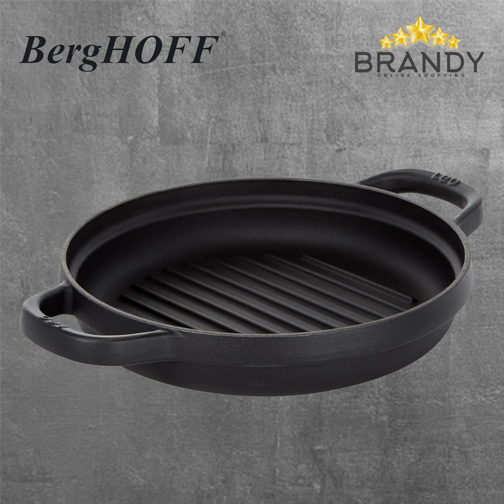 Graphite Cast iron Grill pan 26cm - Oven Safe
