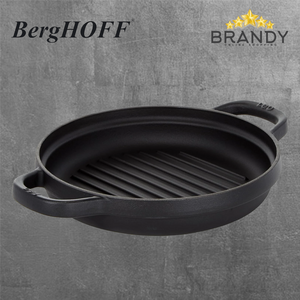 Graphite Cast iron Grill pan 26cm - Oven Safe