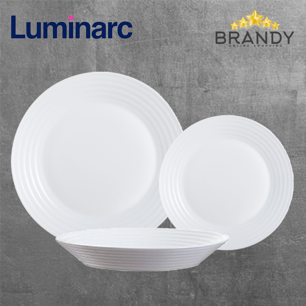 Harena White Dinner Set 18pcs - Opal Glass Tableware