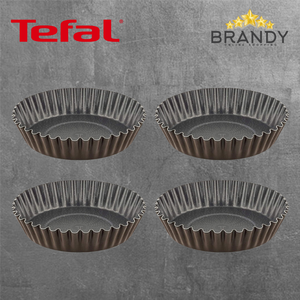 Perfect Bake Set 4 Mini Tart Pans, Aluminum, Non-Stick
