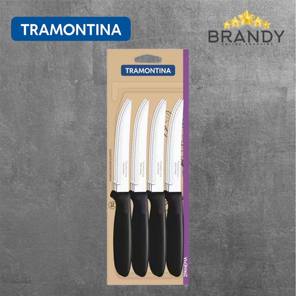 Ipanema Black Knives Set 12pcs Stainless Steel