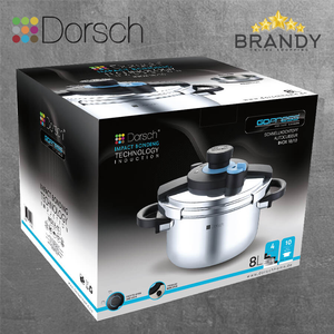Go Press Stainless Steel Pressure Cooker with Steamer Basket