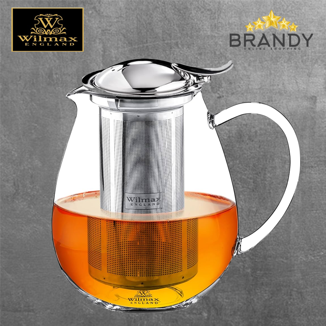 Wilmax WL-888803/A ThermoGlass Teapot 1300ml 18/10 Stainless Infuser