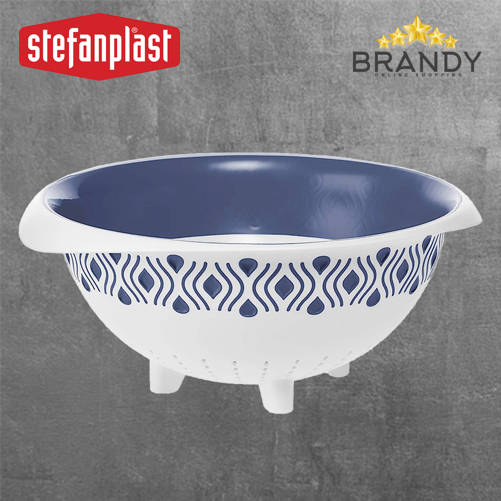 Tosca Blue Colander 28cm - Microwave Safe & BPA Free