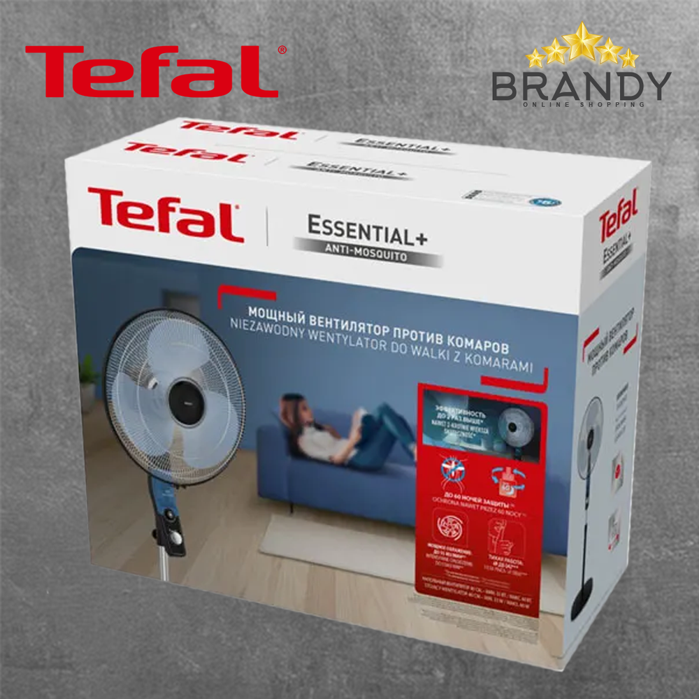 Stand Fan Essential+ with Adjustable Height and 3 Speeds