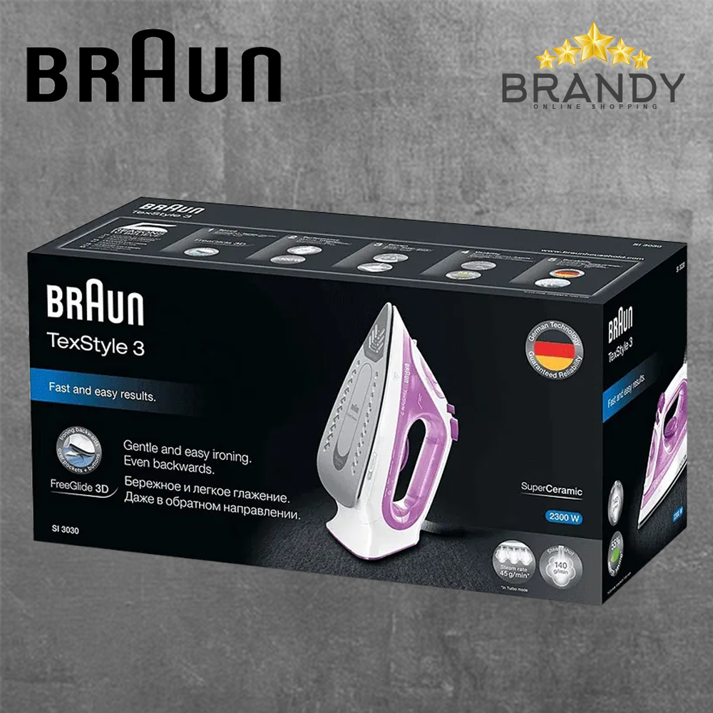Steam Iron SI3030PU with Non-Stick Ceramic Soleplate
