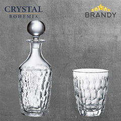 Marble Whiskey Set 7pcs Crystal Glassware