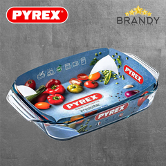 Pyrex Optimum Rectangular Roaster Borosilicate Glass 406B–409B