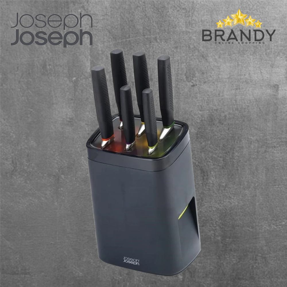 LockBlock Knife Set 6pcs With Stand, Stainless Steel Blades