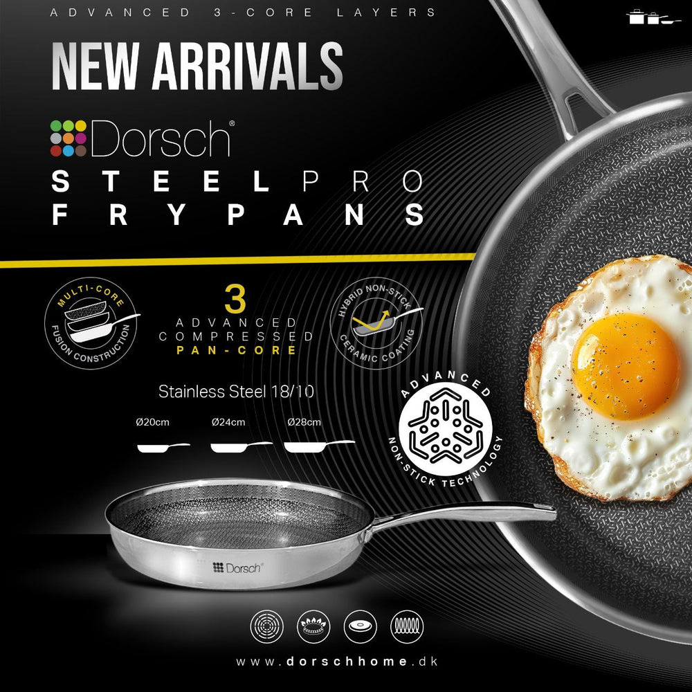 Steel Pro Frypans - Advanced 3-Core Layers