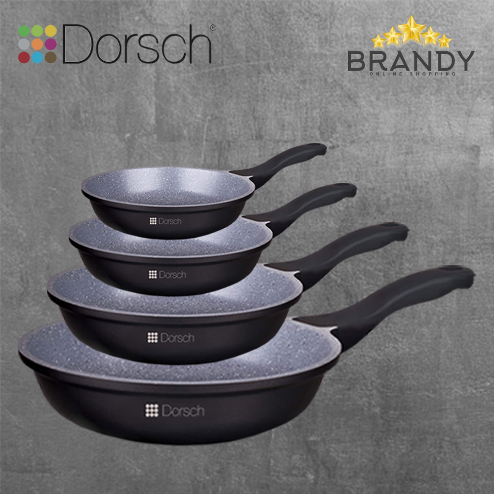 Lifetime Granite Set 4 Frypans