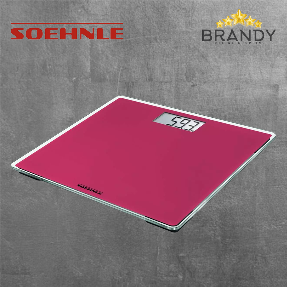 Think Pink Body Scale 180Kg Capacity Digital LCD Safety Glass Platform