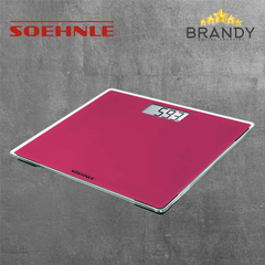 Think Pink Body Scale 180Kg Capacity Digital LCD Safety Glass Platform