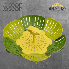 Joseph Joseph Bloom Folding Steamer Basket Self-Adjusting Green