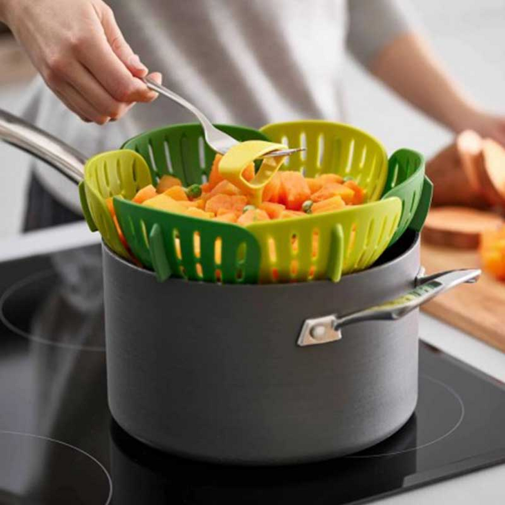 Bloom Green Folding Steamer Basket