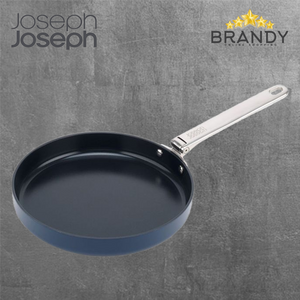 Space Folding Handle Ceramic Non-stick Blue Frying Pans