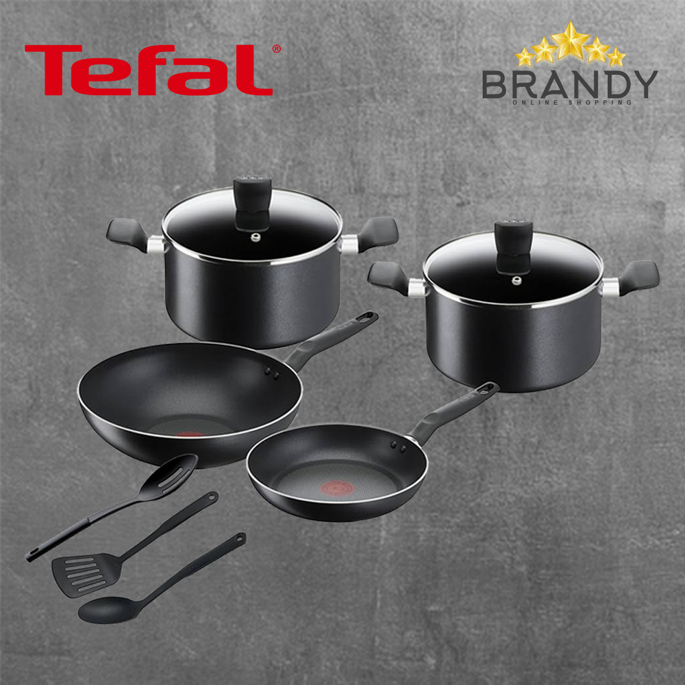 Super Cook Set 9pcs Titanium Non-Stick Cookware with Thermo Signal