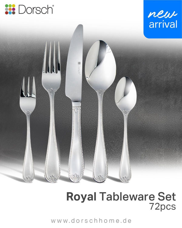 Royal Cutlery Set 72pcs Stainless Steel + Free Kettle