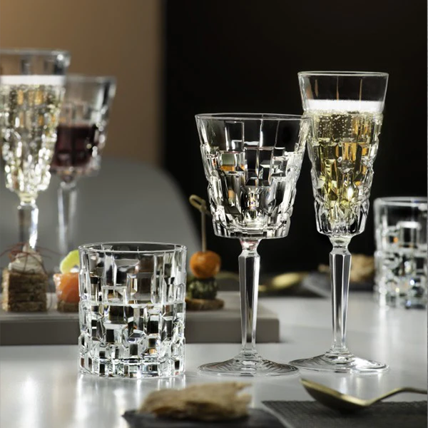 Etna Wine Glasses Set 6pcs, Crystal Glass, Made in Italy