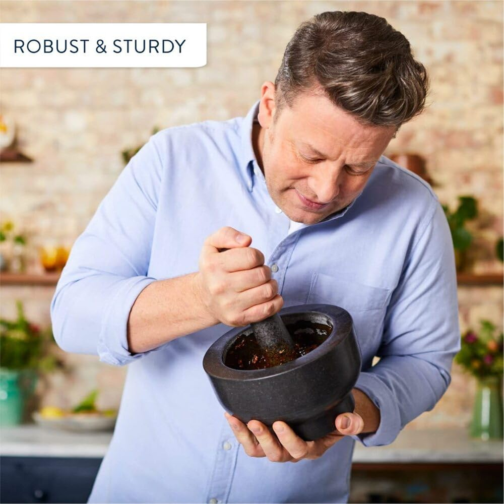 Stone Pestle & Mortar Granite Kitchen Grinder for Herbs and Spices 14.5cm
