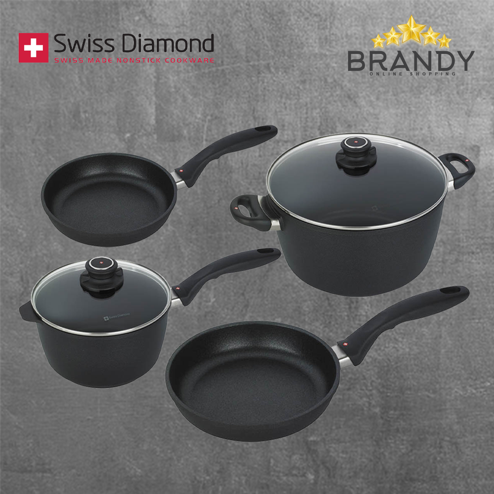 Diamond Cookware Set 6pcs - Non-stick, Easy to Clean