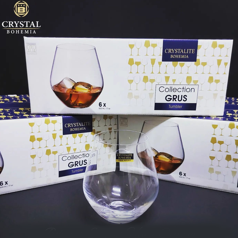 Grus Short Cups Set 6pcs Crystal Glass