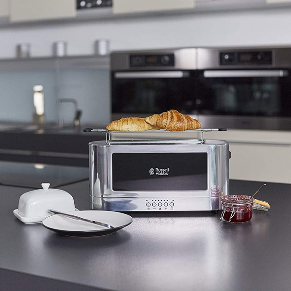 Russell Hobbs Toaster 23380 with Brushed Stainless Steel and Glass