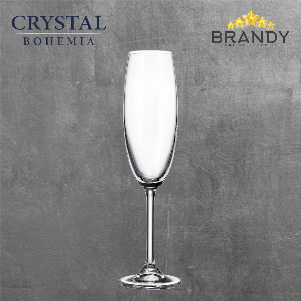 Colibri Champagne Glasses Set 6pcs, 220ml Crystal