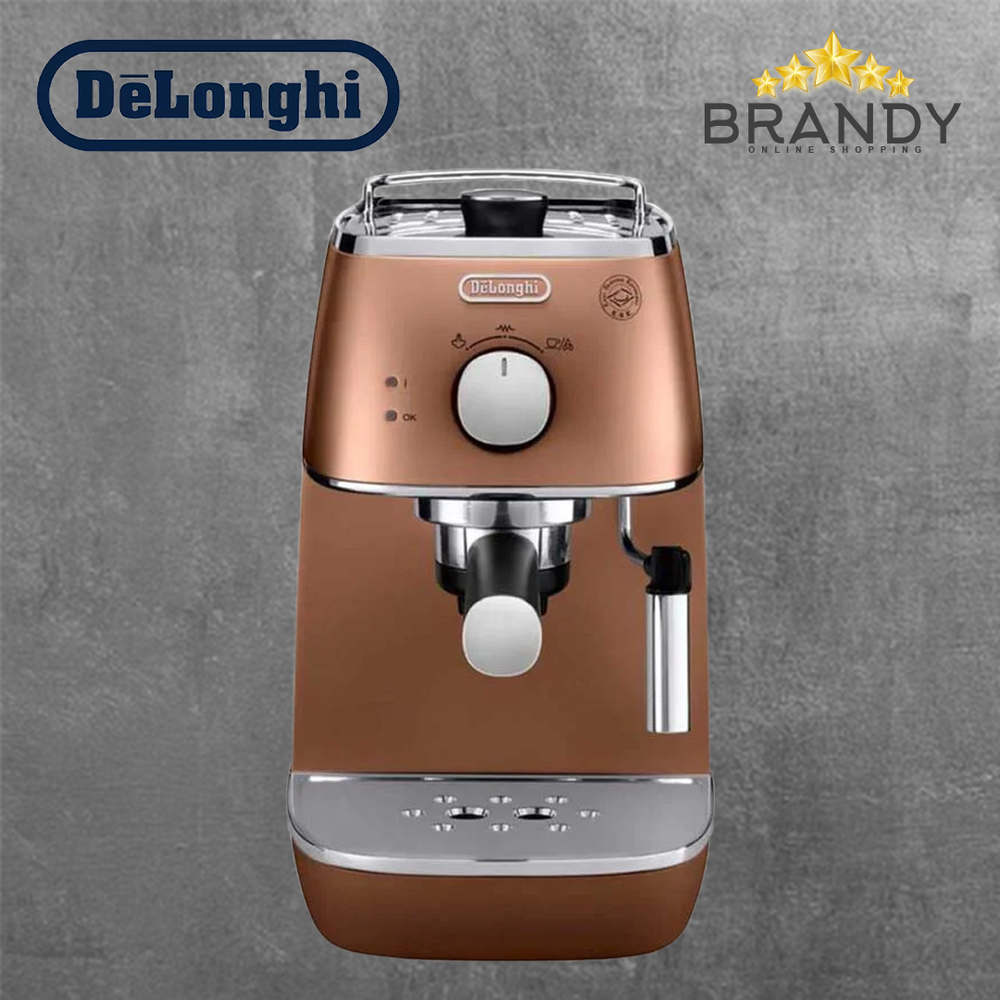 Distinta Espresso Maker Copper ECI341CP Manual Coffee Machine 15-Bar Pump