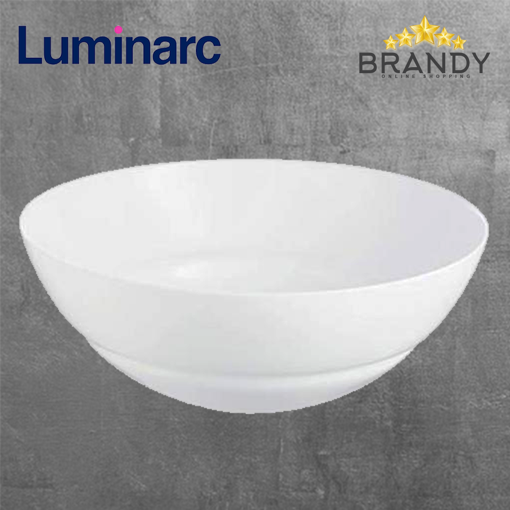 Alexie White Salad Bowl 27cm Opal Glass