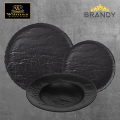 Wilmax SlateStone 18-Piece Porcelain Dinner Set Slate Texture-1