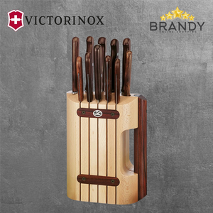 Knife Set 11pcs With Wooden Stand, Stainless Steel Blades