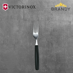 Victorinox Dessert Forks Set 6 Pc 18/10 Stainless Steel Black PP Handles