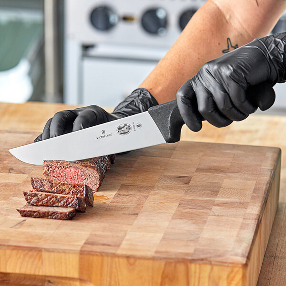 Victorinox Fibrox Butcher Knife 9.8in (25cm) Stainless Steel Black
