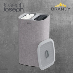 Joseph Joseph Tota 60L Laundry Separation Basket Grey Dual 30L