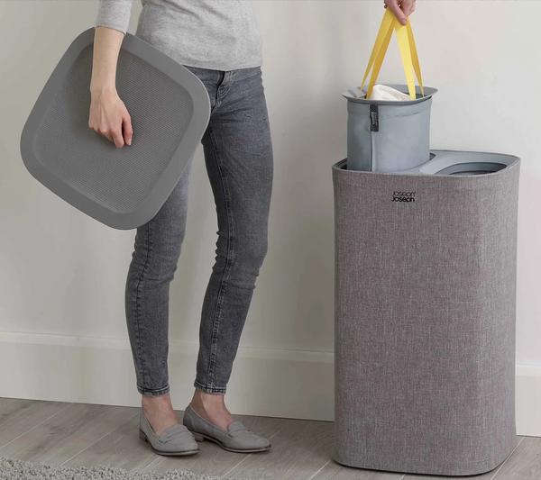 Grey Separation Laundry Basket 60 Liters