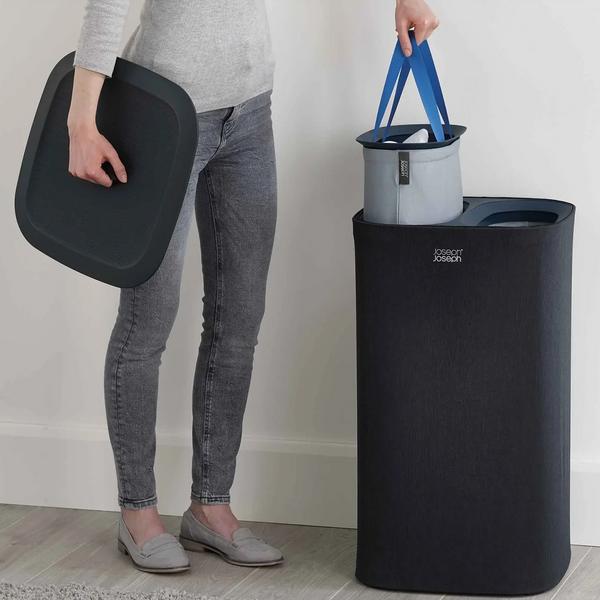 Joseph Joseph Tota 60L Black Laundry Separation Basket 50002