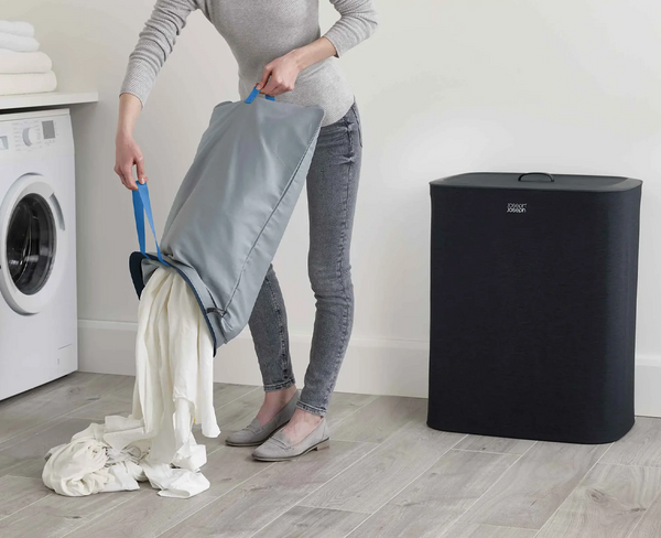 Black Separation Laundry Basket 90 Liters