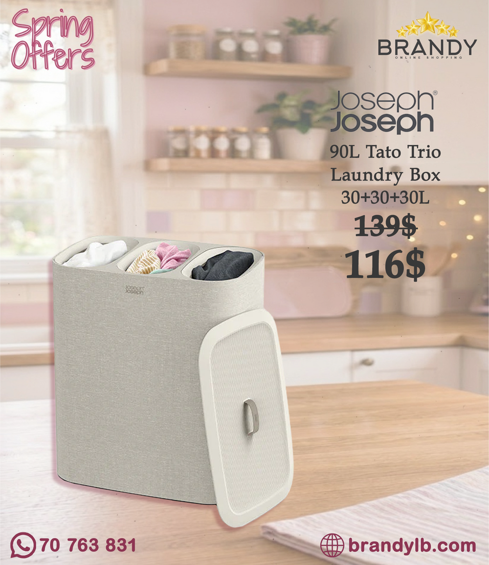 Joseph Joseph Tota Trio 90L Laundry Separation Basket 3×30L