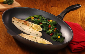 Diamond Fish Pan With Lid 38*26cm