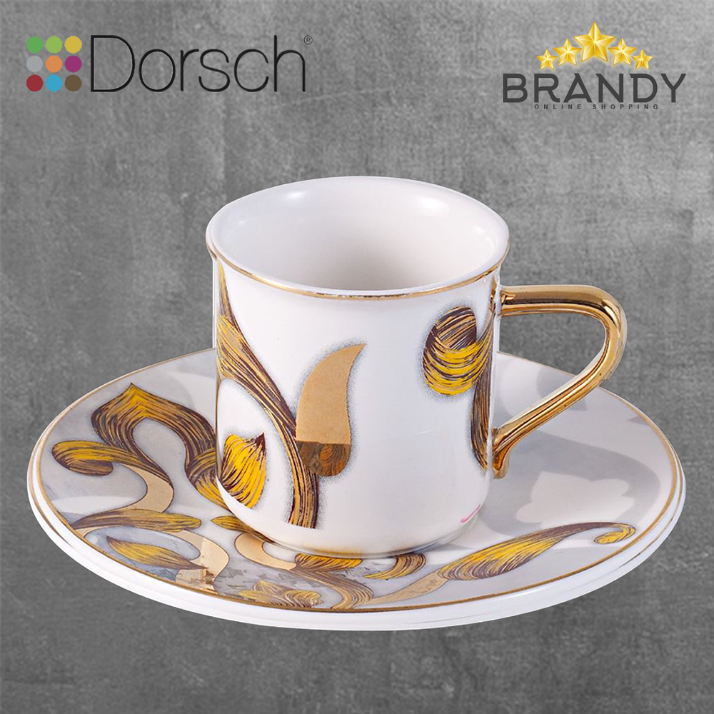 Royal Coffee Cups Set 6pcs Porcelain 90ml
