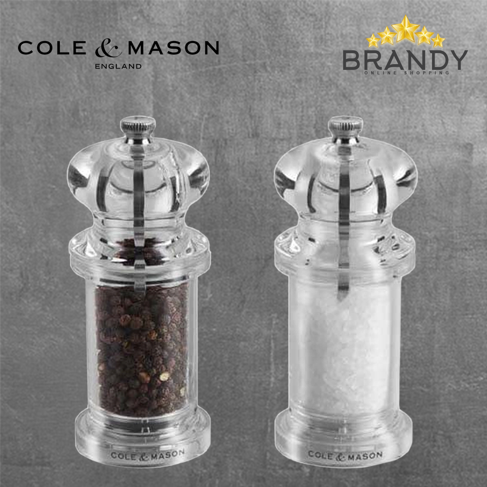 Acrylic Salt & Pepper Grinder with Adjustable Levels