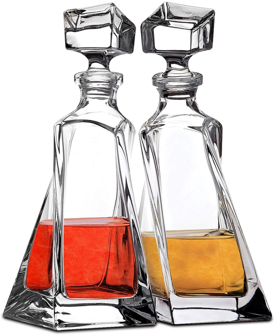 Lovers Set 2 Crystal Glass Decanters