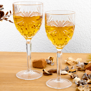 Oasis Wine Glasses Set 6pcs, Crystal Glass, Made in Italy