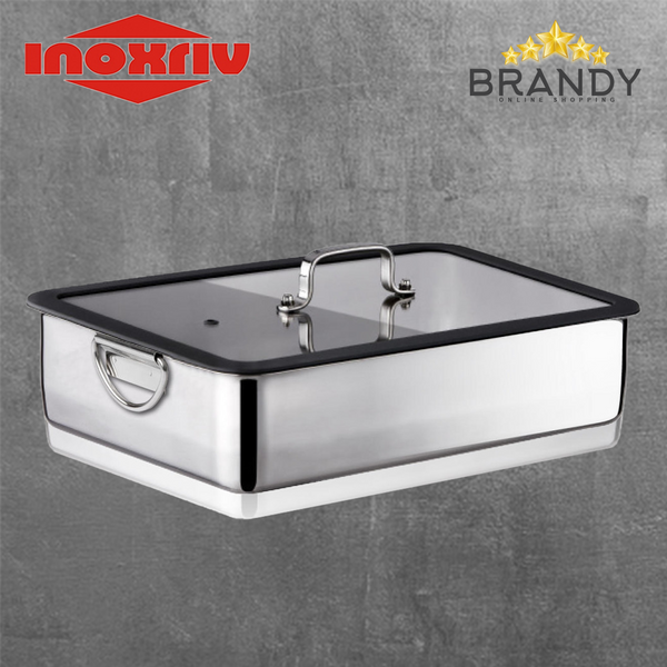Inoxriv Stainless Steel Rectangular Roaster with Lid