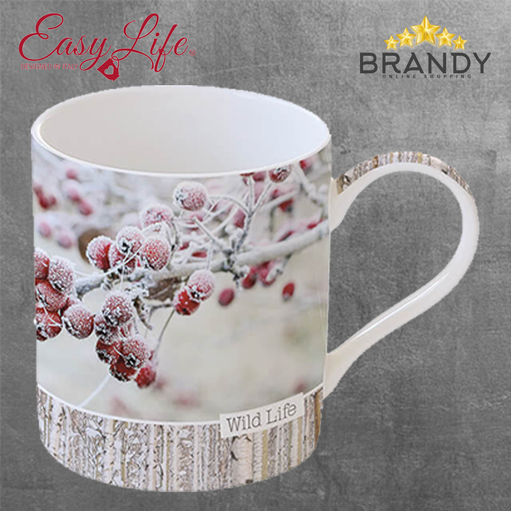 Wild Life Mug Red Berries Porcelain 350ml