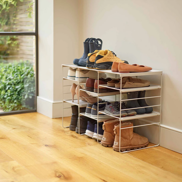 Joseph Joseph Level Plus Large Adjustable Ecru Shoe Rack 55009-2