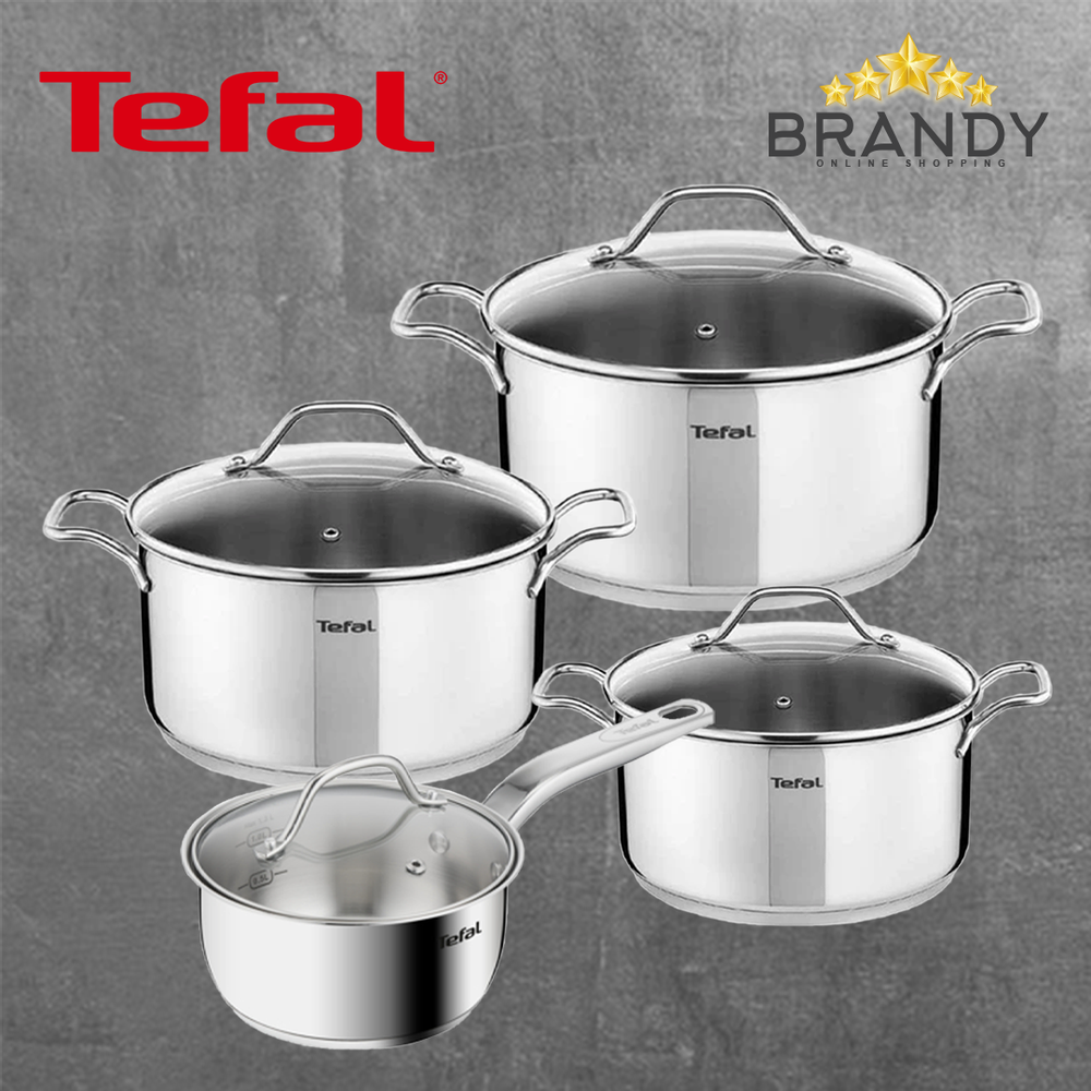 Tefal Intuition 8-Piece Stainless Steel Cookware Set